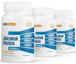 3 Pack Alcohol Detox, hangover relief and sober support-60 Capsules x3 - £77.76 GBP