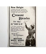 Crescent Bicycles 1897 Advertisement Victorian Bikes March New Delight D... - $374.39 MXN