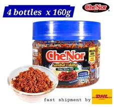 Crispy Shrimp Chilli Che&#39; Nor 4 bottles x  160g -fast shipment by DHL Ex... - £78.95 GBP