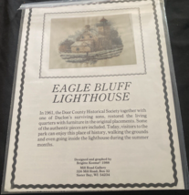 Cross Stitch Chart Eagle Bluff Lighthouse Door County WI Mill Road Gallery Kozma - £11.78 GBP