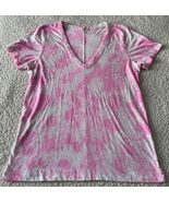 RAG &amp; BONE Basic Jersey T-Shirt Pink V Neck 100% Organic Pima Cotton Size M - $26.98