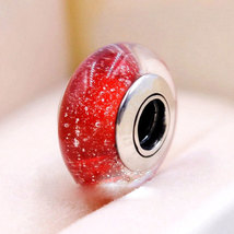 Disney Snow White Signature Color Murano Glass Charm Bead For European B... - $9.99