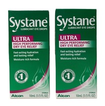 Alcon Systane Ultra Lubricant Eye Drops 10 ml Exp 2025 Pack of 2 - $19.79