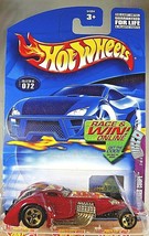 2002 Hot Wheels #72 Trump Cars-Joker 2/4 HAMMERED COUPE Red w/Gold 5 Spokes - £5.87 GBP