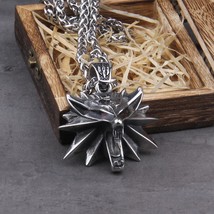 Vintage, Stainless Steel, The Witcher 3, Wild Hunt Theme Pendant / Necklace - $30.99