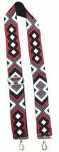 Ahdorned - Aztec Embroidered Red/Grey/White Strap Silver Hardware - $26.00