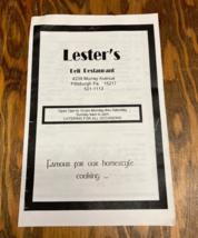 Lester&#39;s deli restaurant vintage menu Pittsburgh PA movie photo prop - $19.75