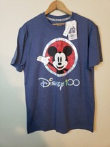 Disney 100 100th Anniversary Mickey Mouse Adult Small SHINY Graphic T-Sh... - €13,44 EUR