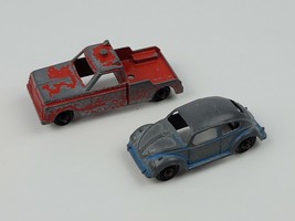 Vintage Midget Toys Rockford Ill. Tow Truck &amp; VW Beetle Volkswagen Toots... - £22.20 GBP