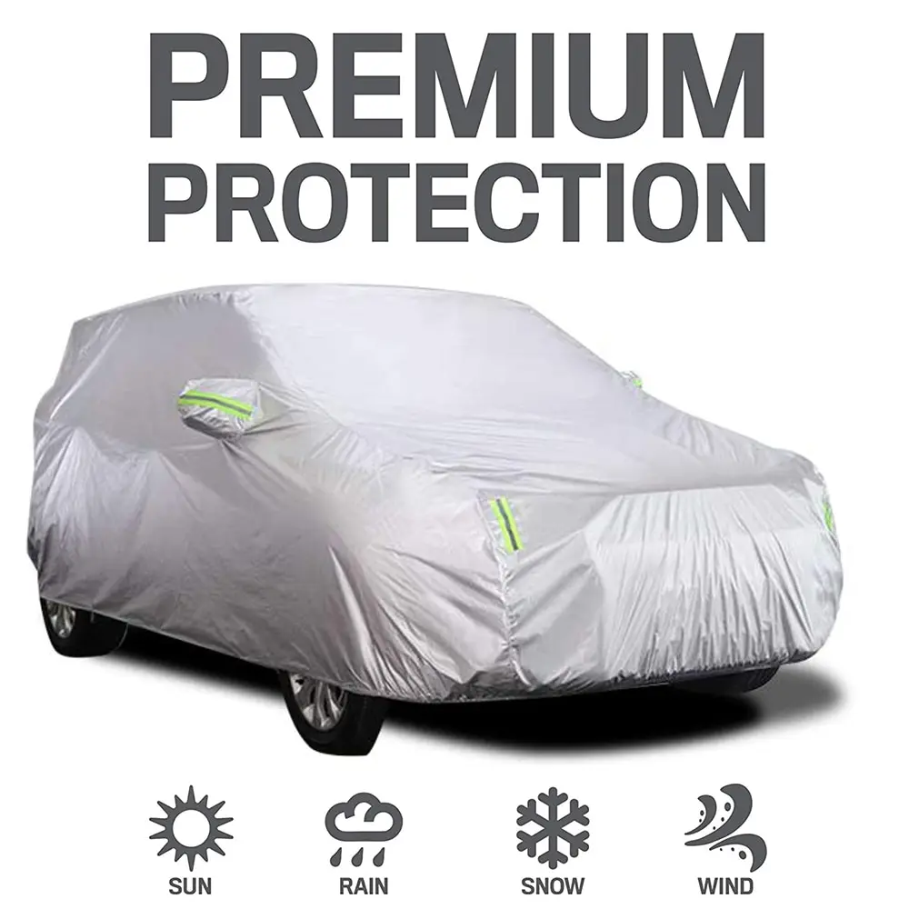 Car Cover Full Covers with Reflective Strip Dustproof UV Scratch-Resistant - £36.31 GBP+