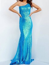 Jovani Fitted Long One Shoulder Evening Gown Size 18 - €400,84 EUR