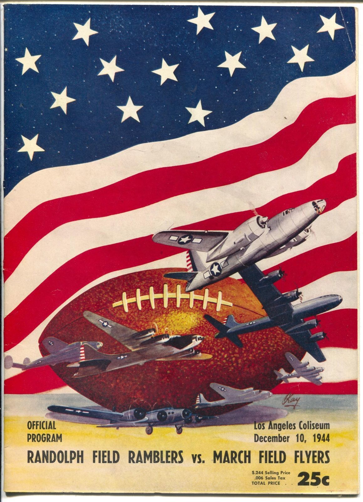 Primary image for Military League Football Game Program WWII 12/10/1944-Woody Strode-VG/FN