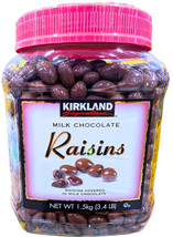 Kirkland Signature Milk Chocolate Raisins 54 Ounce Jar EXP 05/2026 - $33.85