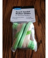 New Beach Sandal Walker Ski Glides For 1&quot; Walker Tubes 1 Pair Lime Green... - £9.45 GBP