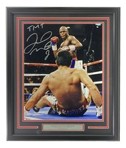 Floyd Mayweather Jr Signed Framed 16x20 Boxing Knockdown Photo TMT Inscr... - £267.05 GBP
