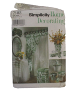 Simplicity 7183 Home Decorating Curtains Sink Hamper Wastebasket Covers ... - £6.20 GBP