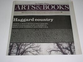 Merle Haggard Arts &amp; Books Newspaper Supplement Vintage 2009 Cover Story  - $24.99