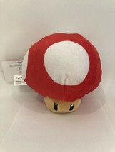 Super Mario Plush Nintendo Red Mushroom 6” Plush New - £10.29 GBP