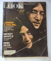 Look Magazine March 18, 1969 John Lennon Yoko Ono Defranco Family Mickey Mantle - £34.74 GBP
