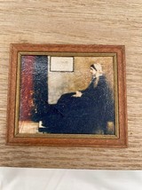 Dollhouse Miniatures Mini Wall Art Whistlers Mother Textured Wood Frame - $9.75