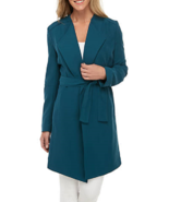 NWT JOAN VASS BLUE TEL BELTED TRENCH COAT SIZE XL $148 - £53.84 GBP
