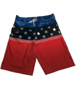 Burnside Mens Swim Trunks shorts American Flag Stars red white blue July... - €8,39 EUR