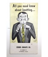 Vtg Zuber Choate Company Men&#39;s Arrow Tie Brochure Knotting Neckties How ... - $10.00