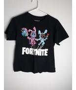 FortNite Bunny Brawler And Rabbit Raider Bunny Black Tshirt Boys size 10/12 - $211.63 MXN