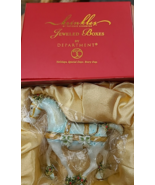 Krinkles White Horse Jeweled Box Department 56 Trinket Enameled Christma... - $60.00