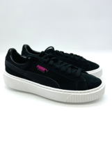 Puma Youth Unisex Suede Platform Junior Sneakers- Black, US 6.5C / EUR 38.5 - $27.49