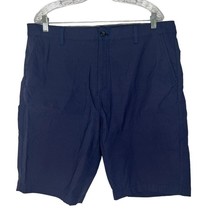Eddie Bauer Navy Blue Flat Front Vintage Chino 11.5&quot; Shorts Size 40 Men&#39;s - $17.80