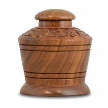 Small/Keepsake 5 Cubic Inches Redlyn Wood Funeral Cremation Urn for Ashes - £55.29 GBP
