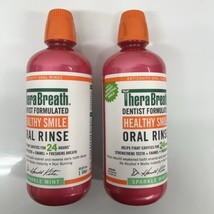 Lot 2 TheraBreath Dentist Formulated 24 Hour Oral Rinse Sparkle Mint,33.8 oz - £26.34 GBP