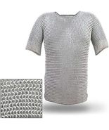 Aluminum Chainmail Shirt Butted Chainmail Haubergeon Medieval Costume Ar... - £74.39 GBP