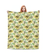 Thick sunflower flower decorative Flannel  fleece throw blanket  for Sof... - $22.99+
