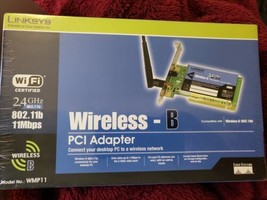 Linksys WMP11 Wireless-B PCI Adapter 802.11b 2.4 GHZ 11Mbps NEW SEALED - $15.82