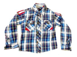 Cherokee Toddler Boys Long Sleeve Chest Pocket Dress Shirt, Windowpane, size 2T - £4.68 GBP