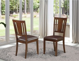 Faux Leather Seat And Mahogany Solid Wood Frame Dining Room Chair Set From, Lc. - £136.51 GBP