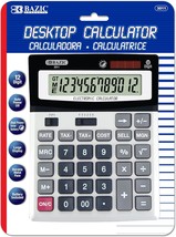 Bazic 12-Digit Desktop Calculator With Profit Calculation &amp; Tax Function... - £23.31 GBP