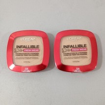 L&#39;Oreal Paris Infallible Fresh Wear Foundation Powder 125 Ivory Buff 0.31 oz X2  - £11.91 GBP