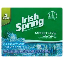Irish Spring Moisture Blast Deodorant Soap 3.7 oz Bars 2-pack, 2 Count - $9.46