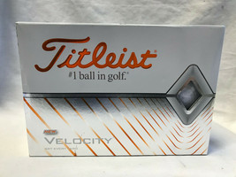 1 Dz Titleist White Golf Balls Velocity 350 Octahedral Dimple Pattern Sporting - £27.93 GBP