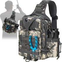 Fishing Tackle Bag with Rod &amp; Gear Holder, Lightweight - $43.32