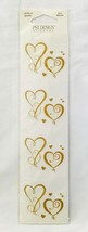 PSX Design Stickers Swirly Heart Valentine's Day SH2214 Gold Hearts Rare New - $9.47
