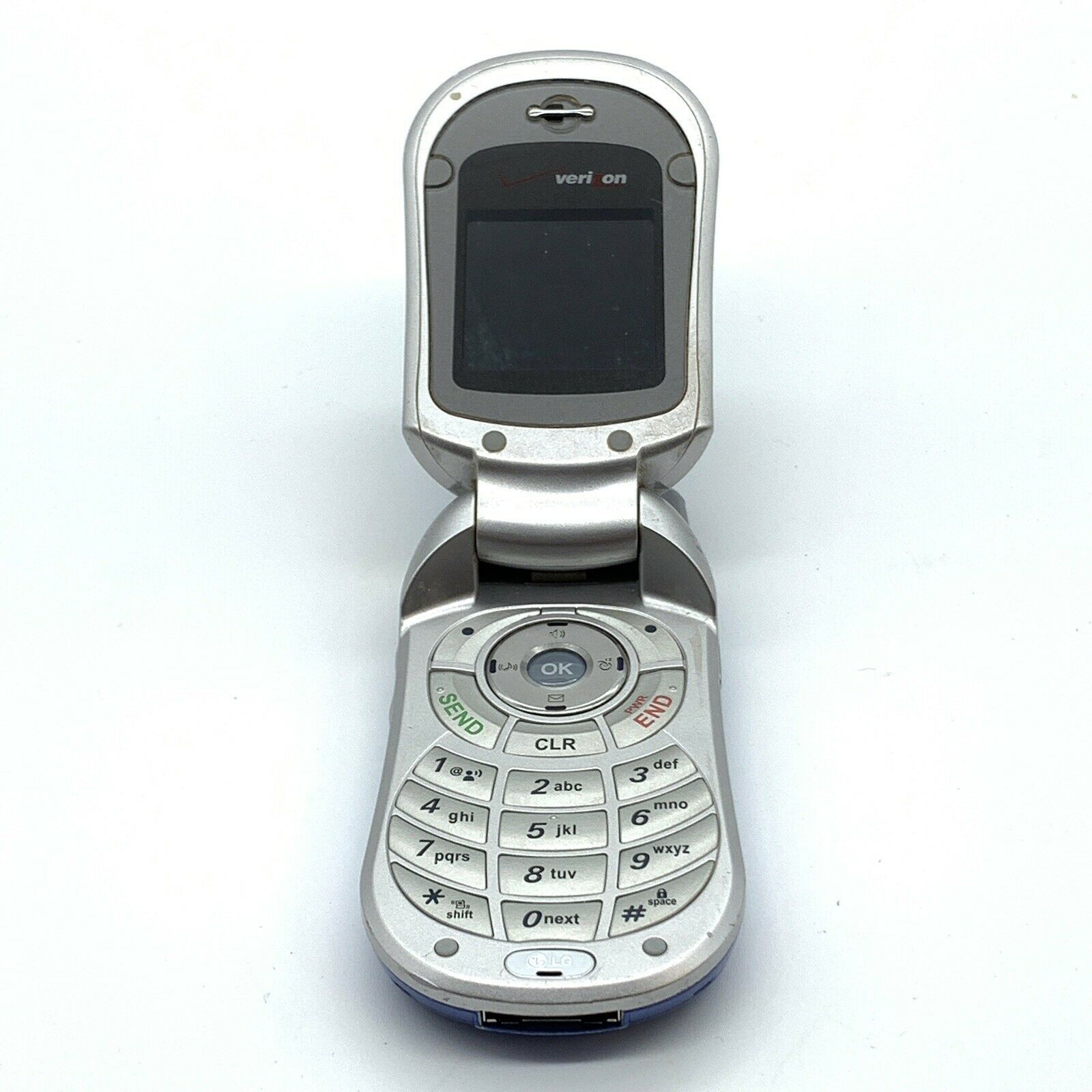 LG VX3450 Verizon Blue Flip Cell Phone Voice Dialing Memo Recorder Vibrate 2G - $6.93