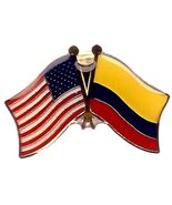 Box of 12 Colombia &amp; US Crossed Friendship Flag Lapel Pins  - $19.95