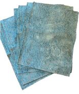 Artisan Made Quilted Placemat Set of 6 Turquoise/Gray NEW - $525.55 MXN