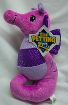 Petting Zoo Cute Purple Sparkly Seahorse 8&quot; Plush Stuffed Animal Toy New - £11.68 GBP