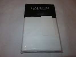 1 Ralph Lauren Spencer Border Sateen Euro sham white NIP $135 - £33.10 GBP