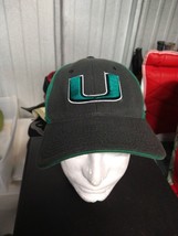 MIAMI Hurricanes &quot;The U&quot; Canes Cap Hat Zepher, Green and Dark Green Med/LG Emb - £21.31 GBP